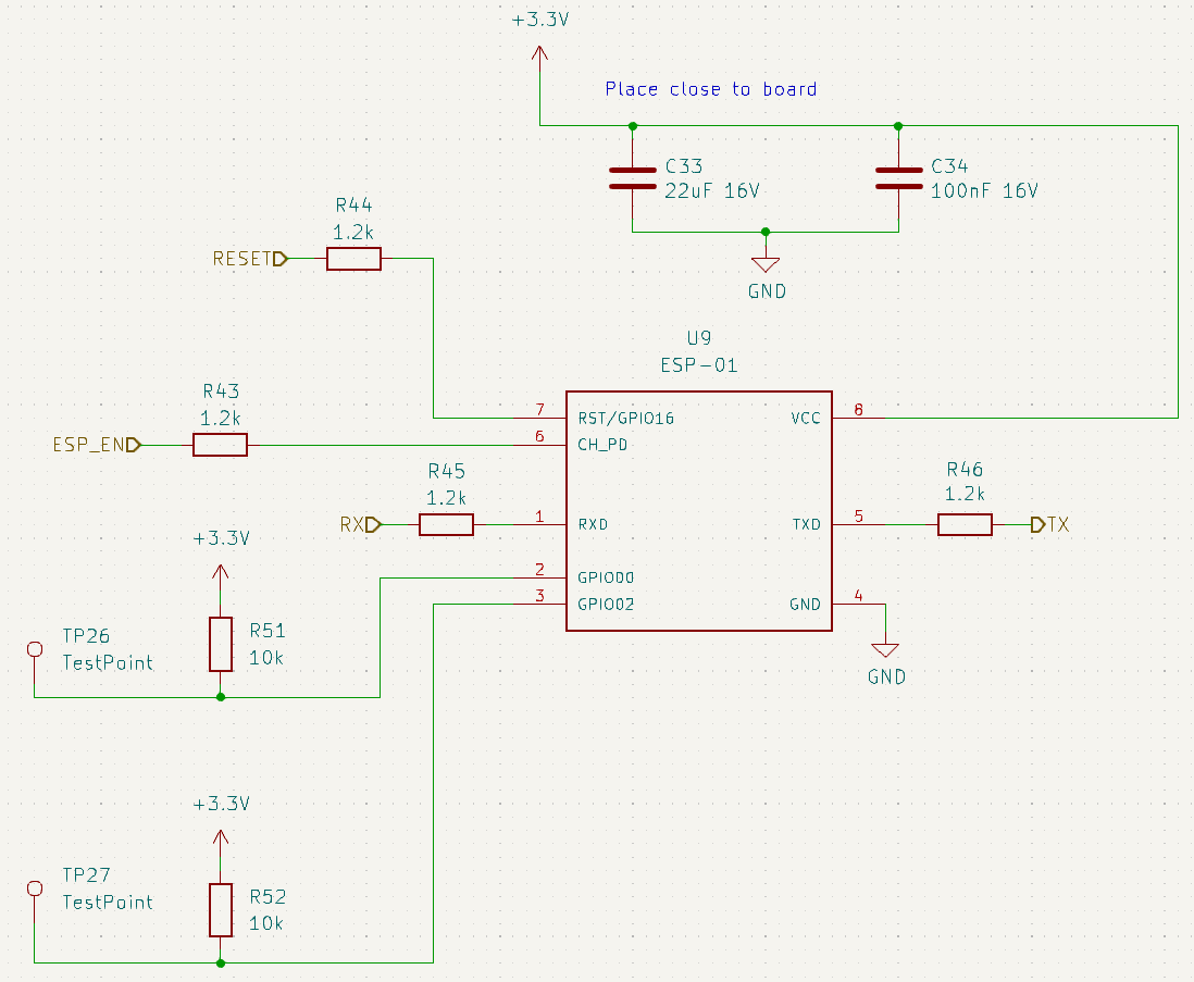 Schematic for the ESP8266