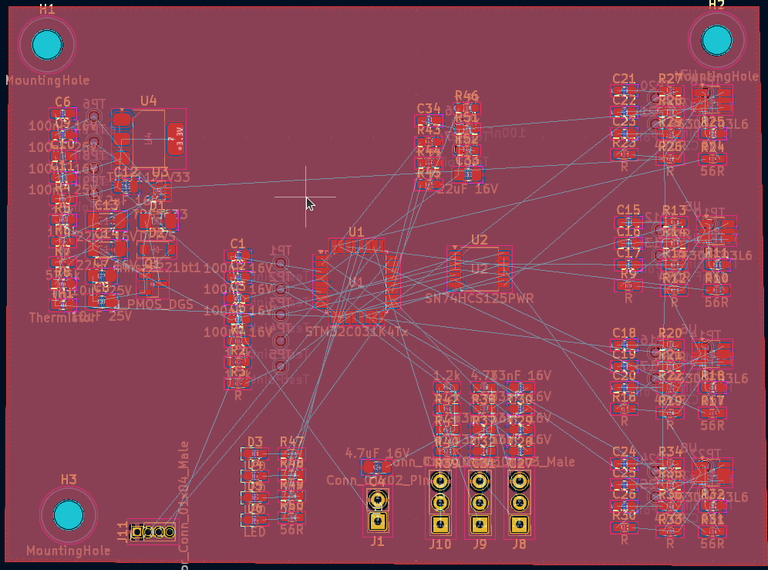 PCB with a ground pour on top layer